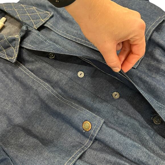 Vintage 70s Around Town Denim Midi Dress - Picture 10 of 10